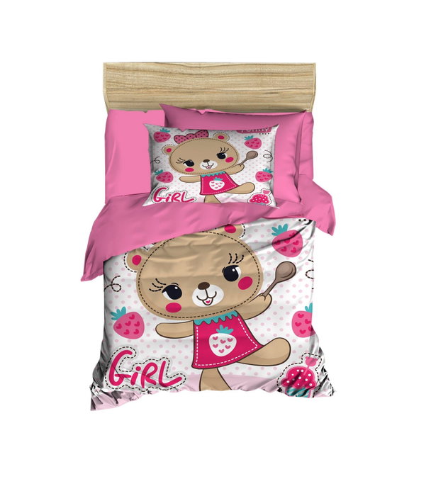 L'essentiel linge de maison PH155 - Juego de funda de edredón Rosa, Blanco y Marrón L'essentiel linge de maison PH155 - Juego de funda de edredón Rosa, Blanco y Marrón